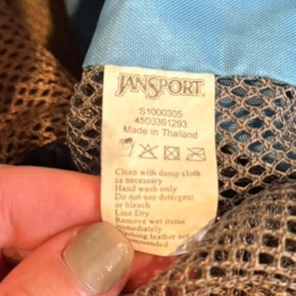 Vintage Early 2000s Jansport Mesh/Nylon Carrier in Blue and Grey - Picture 3 of 4